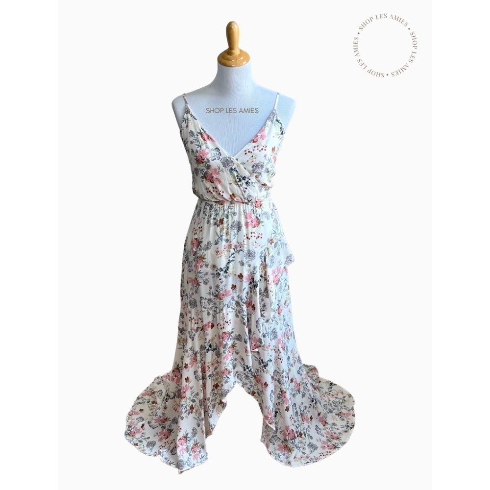 NEW Altar'd State Avani‎ Floral High Low Flowy Ruffle Maxi Long Dress Small